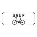 Panonceau d'interdit sauf aux cyclistes et vélos version large M9v2