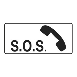 Panonceau borne de détresse SOS pictogramme téléphone M9e