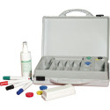 Kit pour tableau blanc - Marqueurs, brosse, recharges et nottoyant