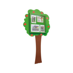 Vitrine d'affichage ludique pour enfants en forme d'arbre