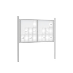 Vitrine 1000 sur poteaux D.76 mm