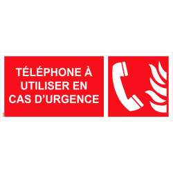 Panneau picto téléphone d'urgence