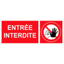 Panneau picto entrée interdite