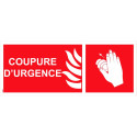 Panneau picto coupure d'urgence