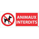 Panneau picto animaux interdits