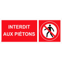 Panneau picto interdit aux piétons