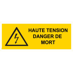 Panneau haute tension danger de mort