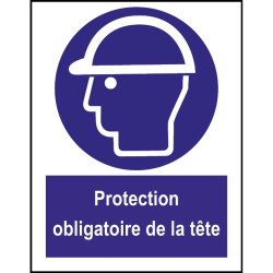 Panneau protection obligatoire de la tête