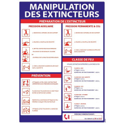 Consignes manipulation de l'extincteur