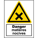 Panneau danger matières nocives