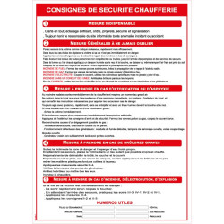 Consignes chaufferie