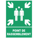 Panneau point de rassemblement avec picto