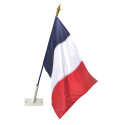 Kit support mural et 1 drapeaux FR