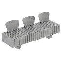 Banc de ville design en plastique recyclé - Benito Vertebra R UM322