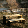 Table de pique nique en Corten et bois - Benito Gavarres