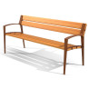 Banc de ville style scandinave métal et bois tropical - Benito Minsk