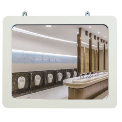 Miroir plat pour sanitaire école, collège, administration, piscine