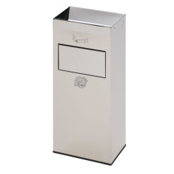 Cendrier poubelle 21L premium - Inox