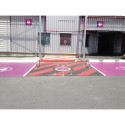 Arceau de parking rabattable Stopblock - Pieds en fonte