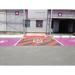 Arceau de parking rabattable StoproJA - Pieds en acier