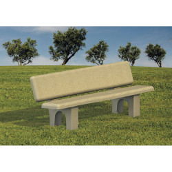 Banc public en béton Borée - Bords arrondis