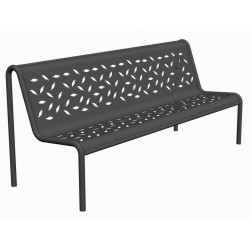 Banc public en acier Tubular