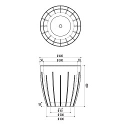 Jardinière en béton Héra