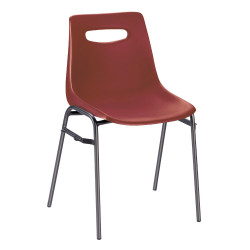 Chaise Campus à coque polypropylène M2 et structure acier