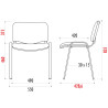 Chaise Iso, assise et dossier polypropylène M4