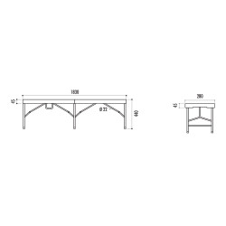 Banc pliant Segovilla