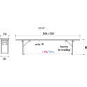 Banc en bois pliant et empilable Pragues