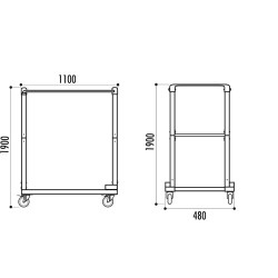 Chariot de transport 50 chaises pliantes Norman trolley