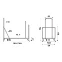 Chariot roulant pour table Grenade 244 cm, Tarragone 200 cm et Vendée