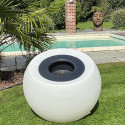 Jardinière lumineuse boule inclinée plastique Delight