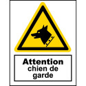 Panneau danger chien de garde