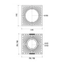 Cadre pour grille d'arbre en fonte Cuadrado