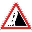 Panneau risque de chute de pierres - A19