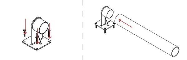 Installation du guide roues pour quai livraison etape 1 Mode d'emploi du guide roues romeo etape 1