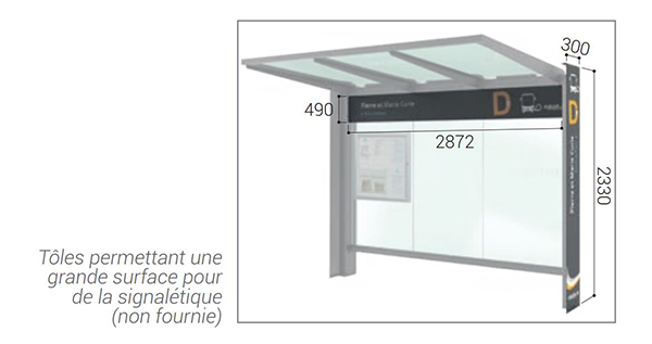 Suggestion signalétique pour abris bus Kub