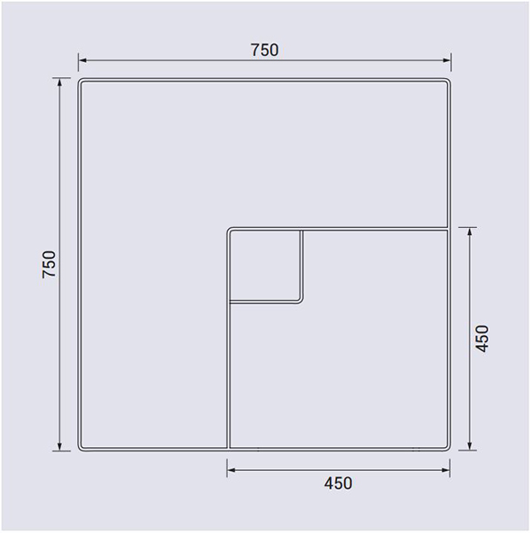 Dimensions appui vélo Kub