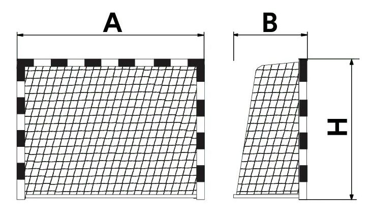 Dimensions but futsal et handball