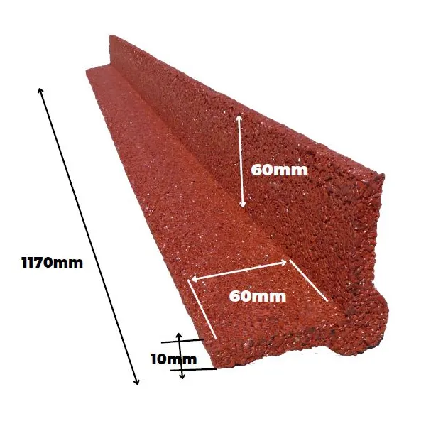 Schéma profilés d'angle en caoutchouc Hexdalle Dimensions profilés d'angle en caoutchouc Hexdalle