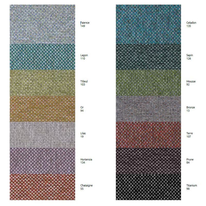 Echantillon couleur tissu pare solaire ignifuge Siento Color