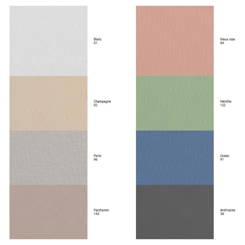 Echantillon couleur tissu pare solaire ignifuge Softline