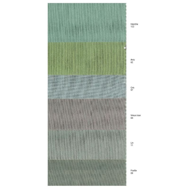 Echantillon couleur tissu voilage ignifuge M140 Alu