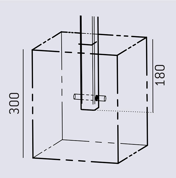 Plan de scellement potelet