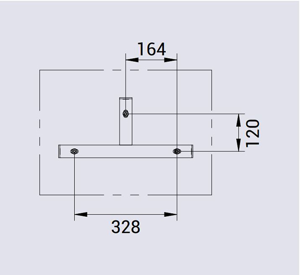 Plan de scellement de la corbeille en bois rectangulaire 