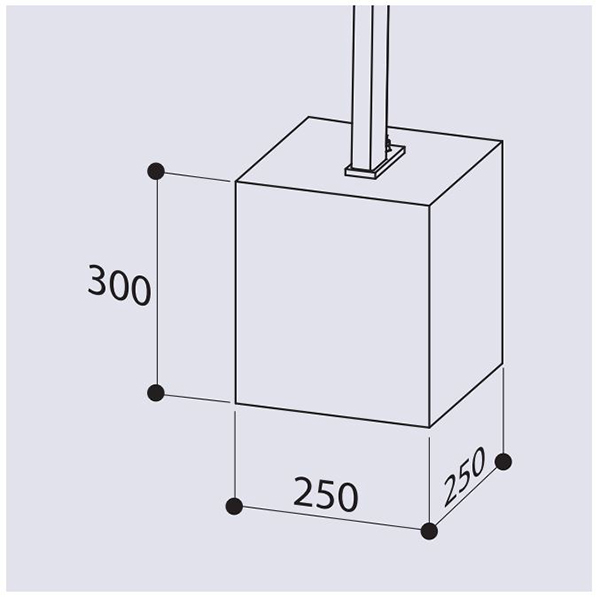 Shéma plan de scellement pour table de pique nique et bancs Silaos