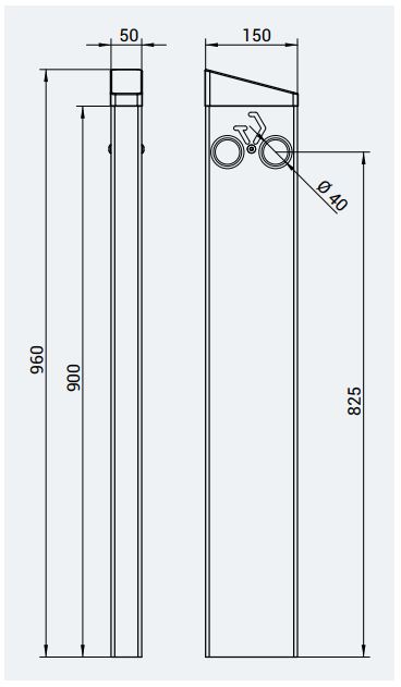 Vue éclatée support vélos Silaos