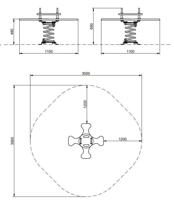 Dimensions du jeu ressort benito era vue ensemble jeu benito era